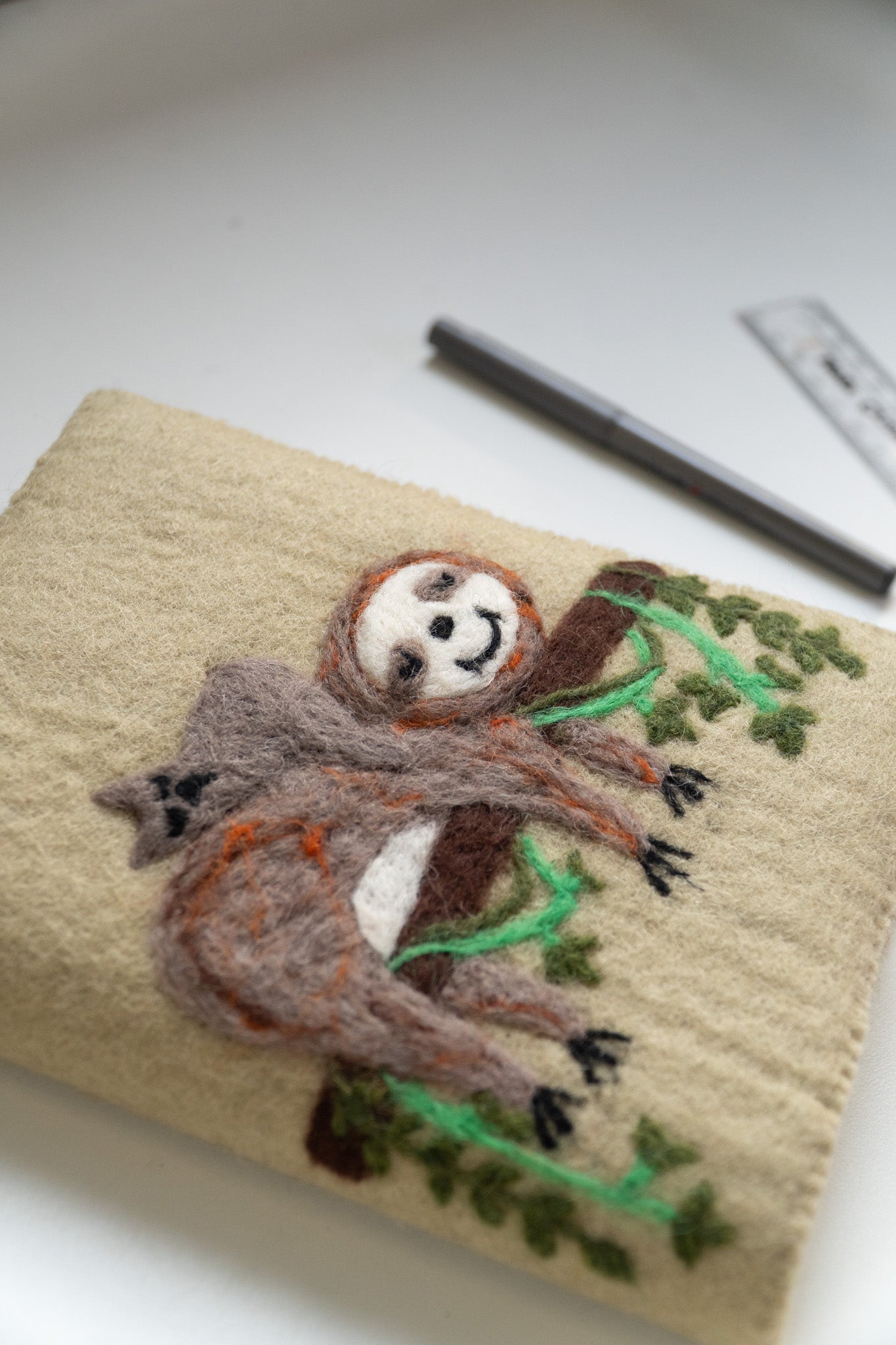 Lazy Sloth - Wool Journal