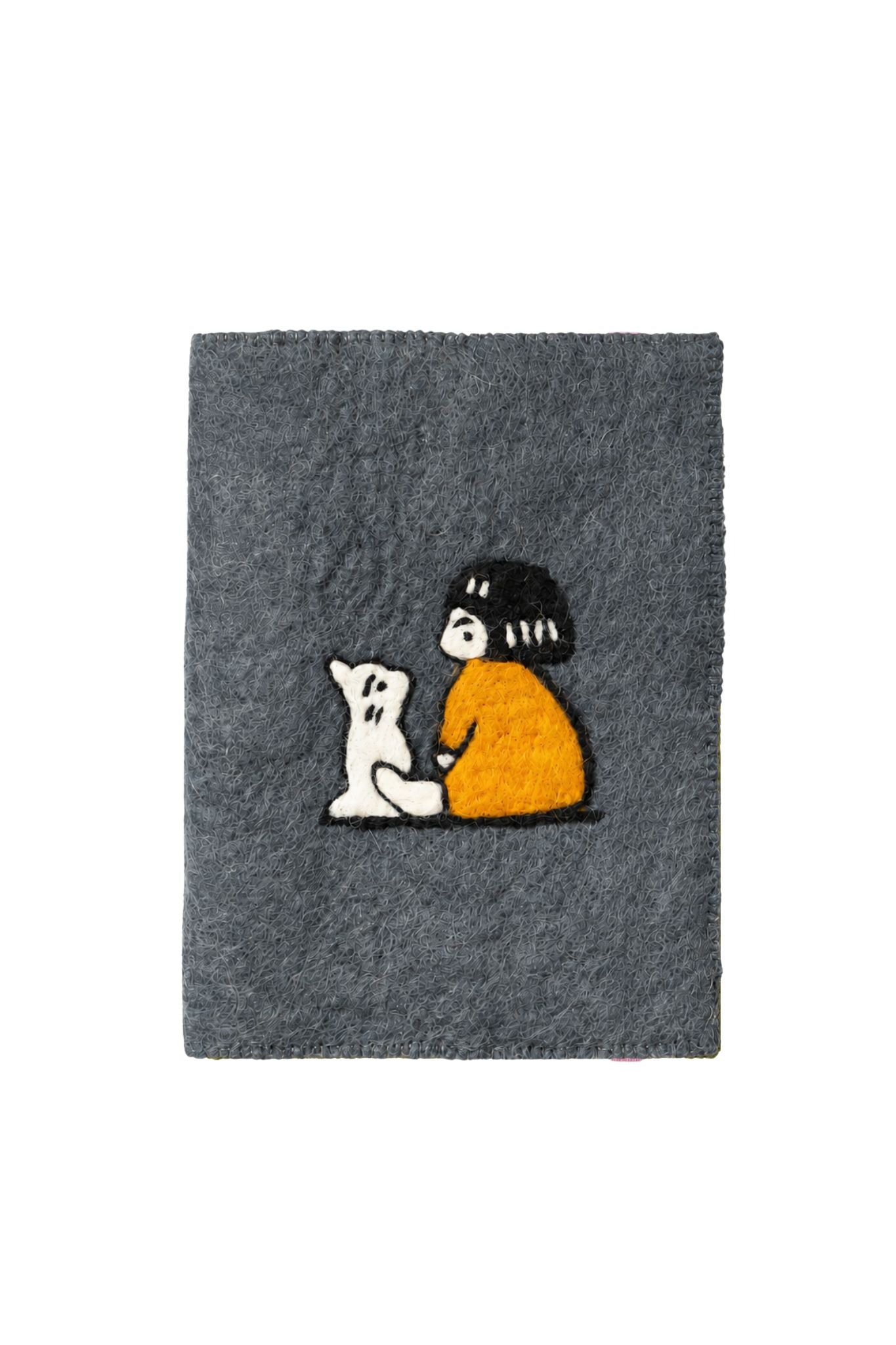 Girl with Cat - A5 Wool Journal