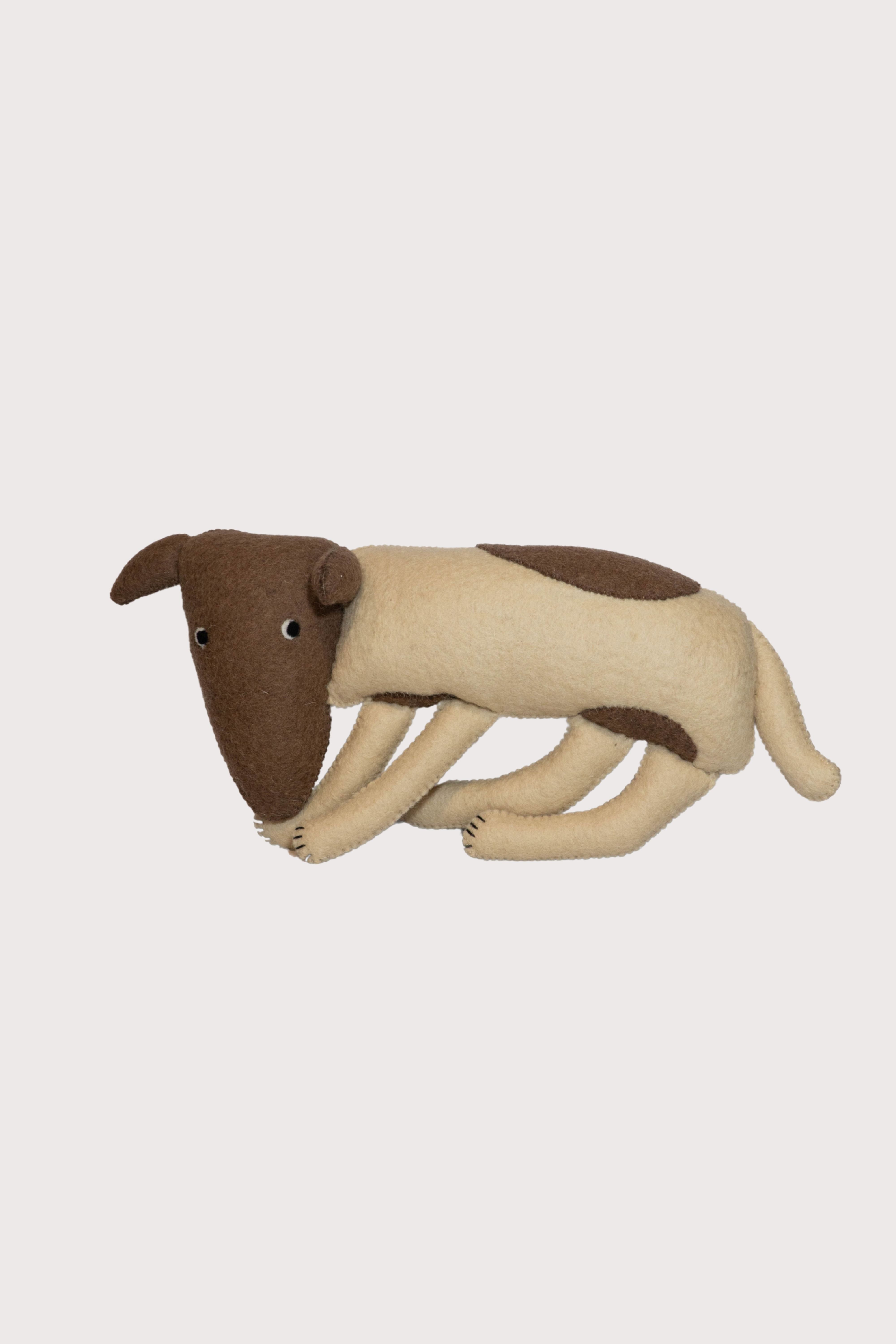 Felt Shy Dog Cushion