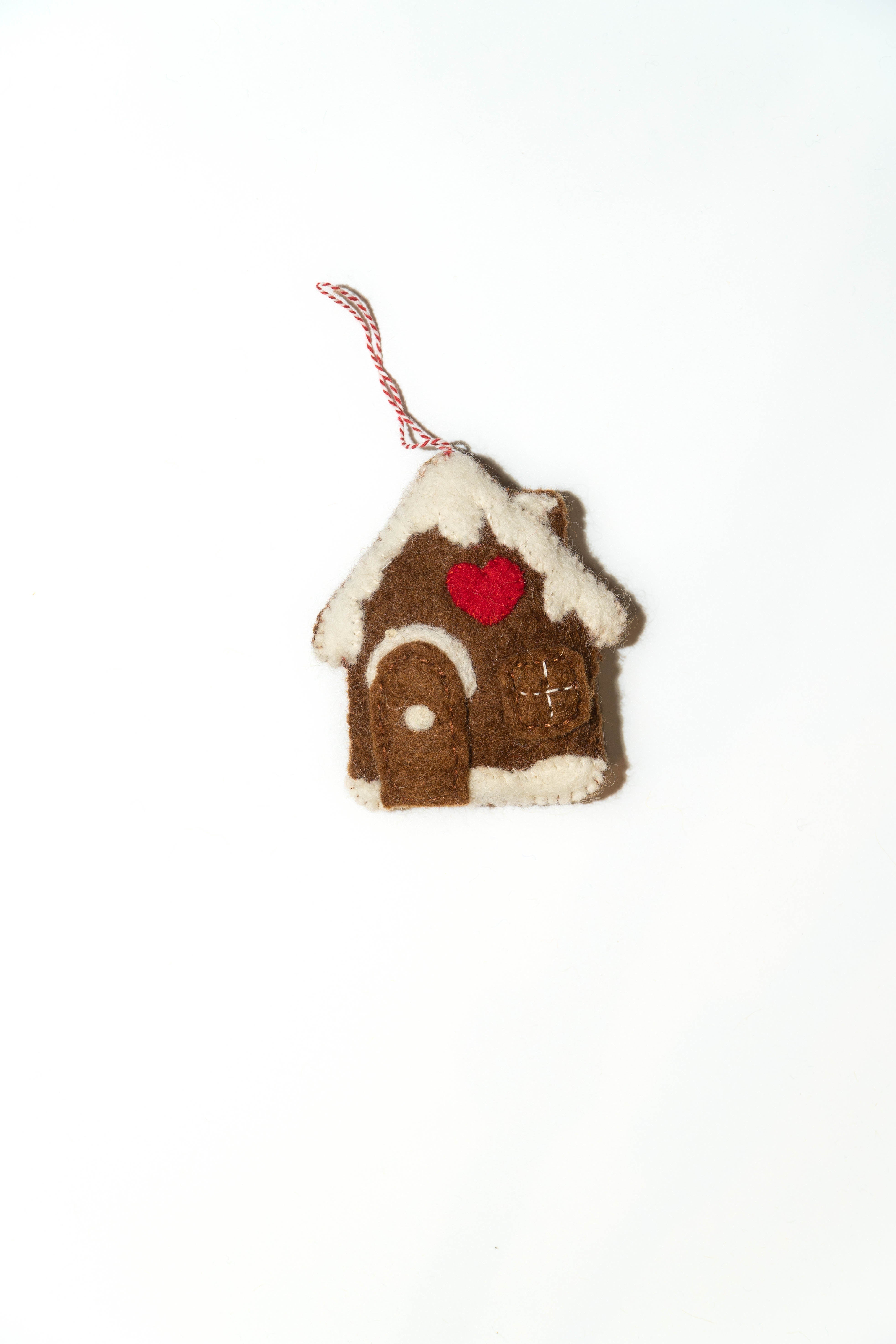 Felt Gingerbread Home Charm