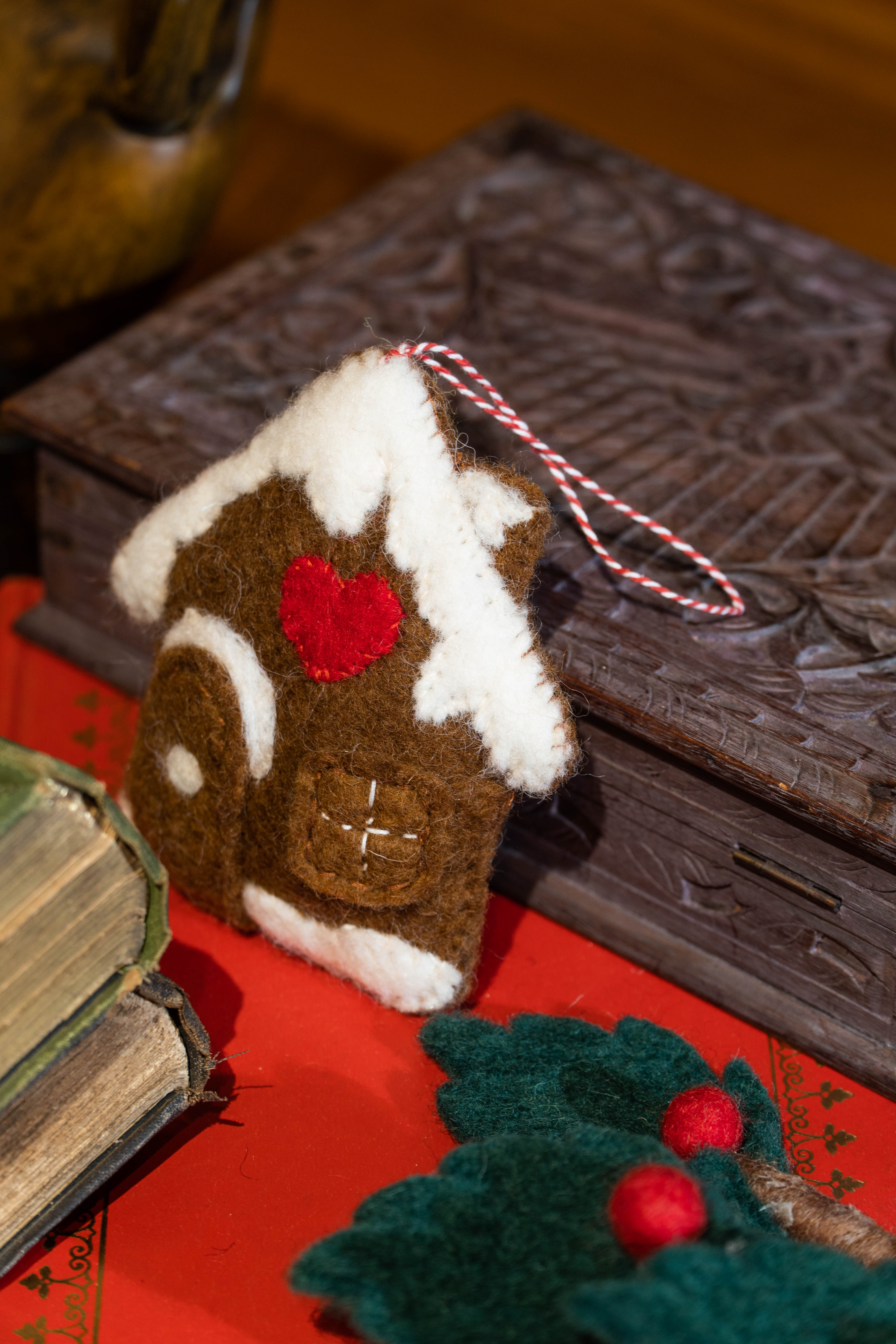 Felt Gingerbread Home Charm