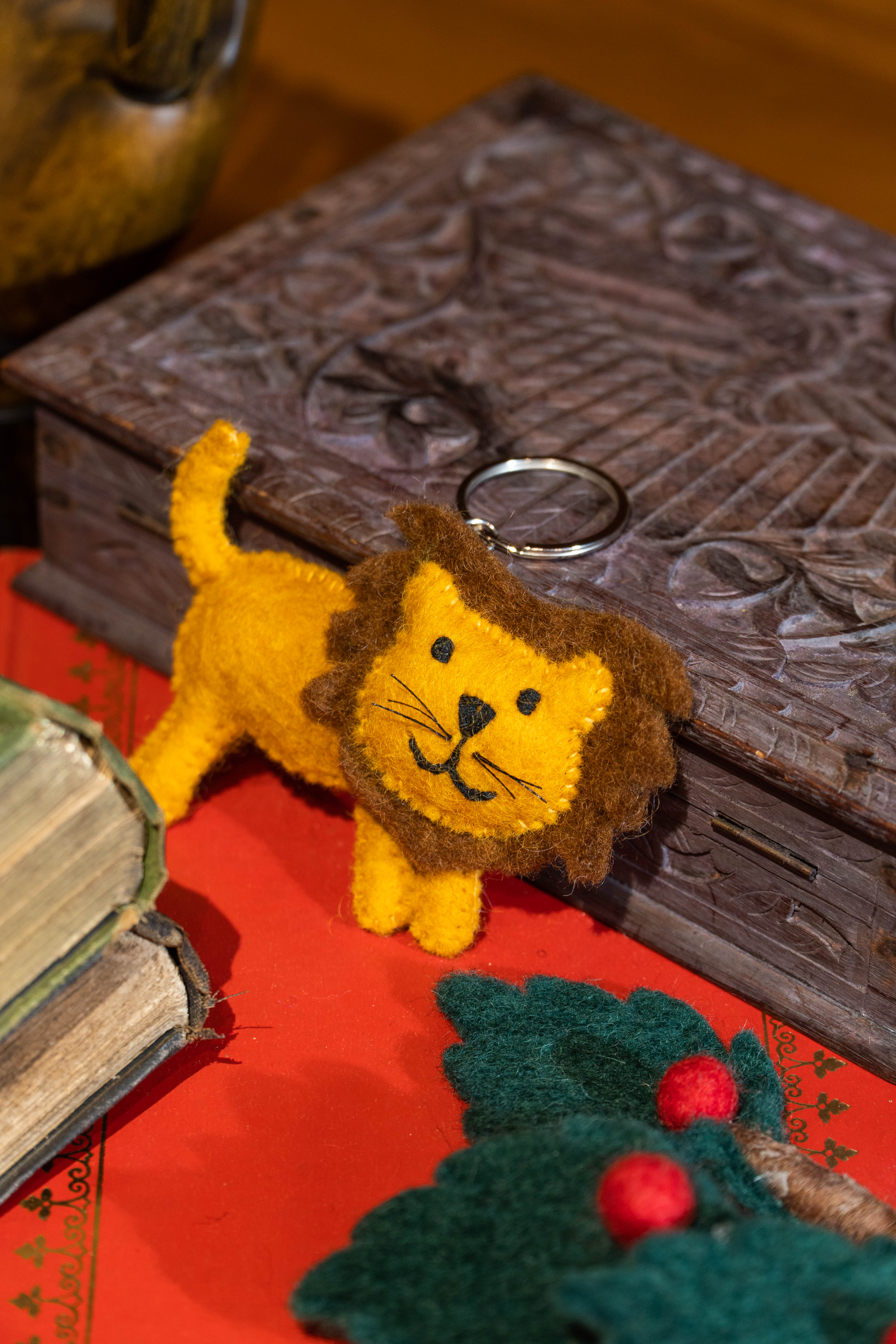Felt Lion Keychain