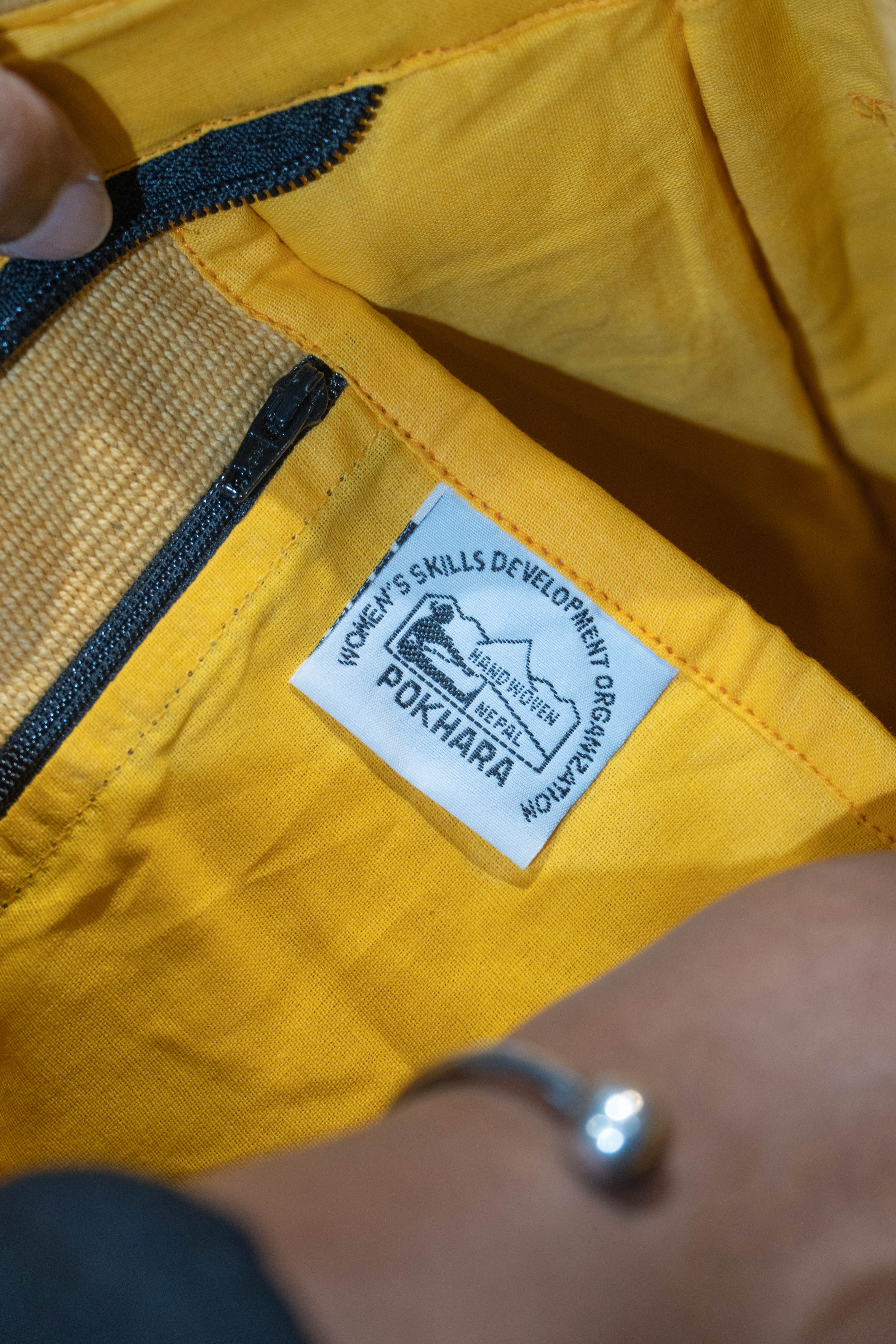 Handwoven Everyday Flat Based Totebag - Marigold
