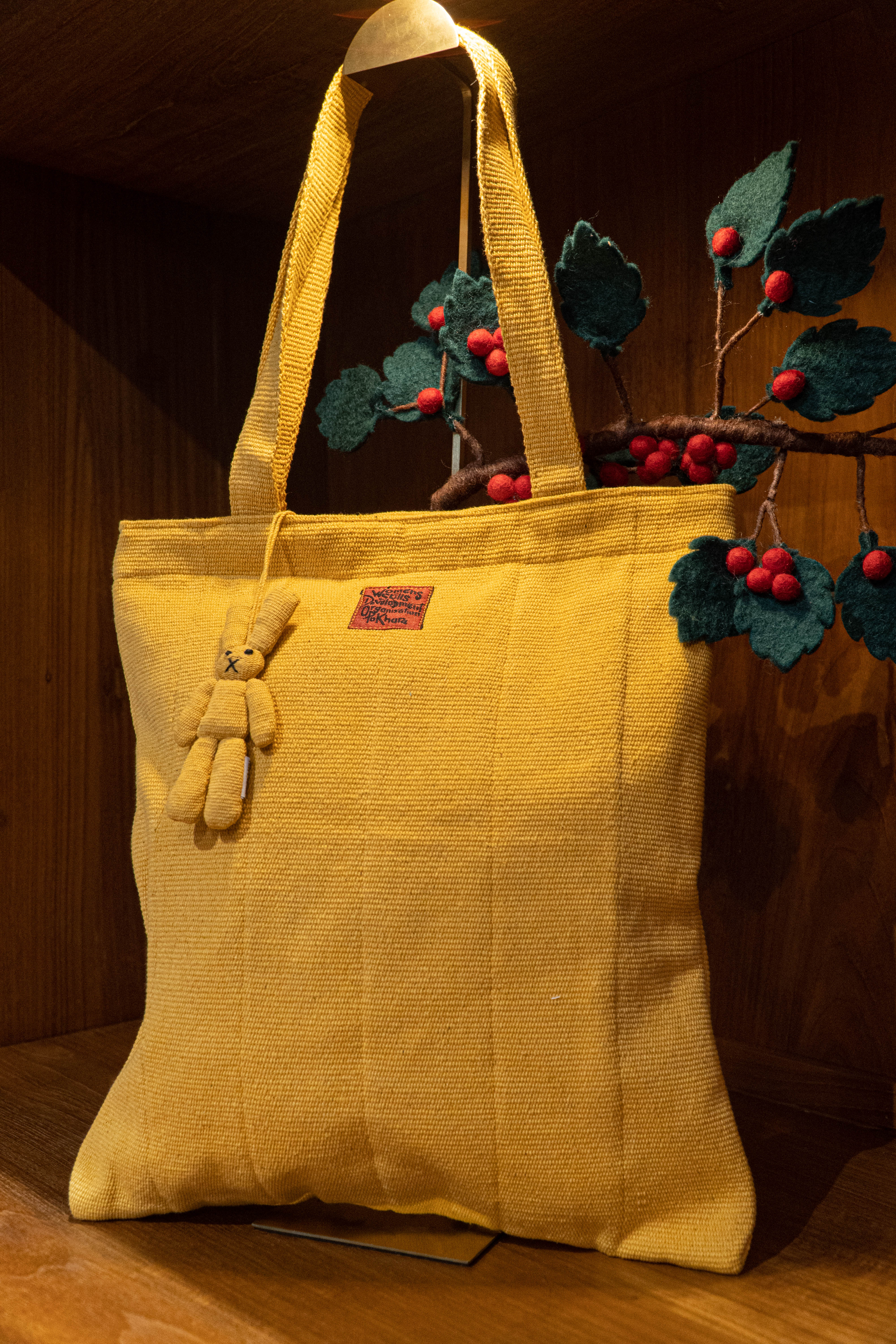 Handwoven Everyday Flat Based Totebag - Marigold