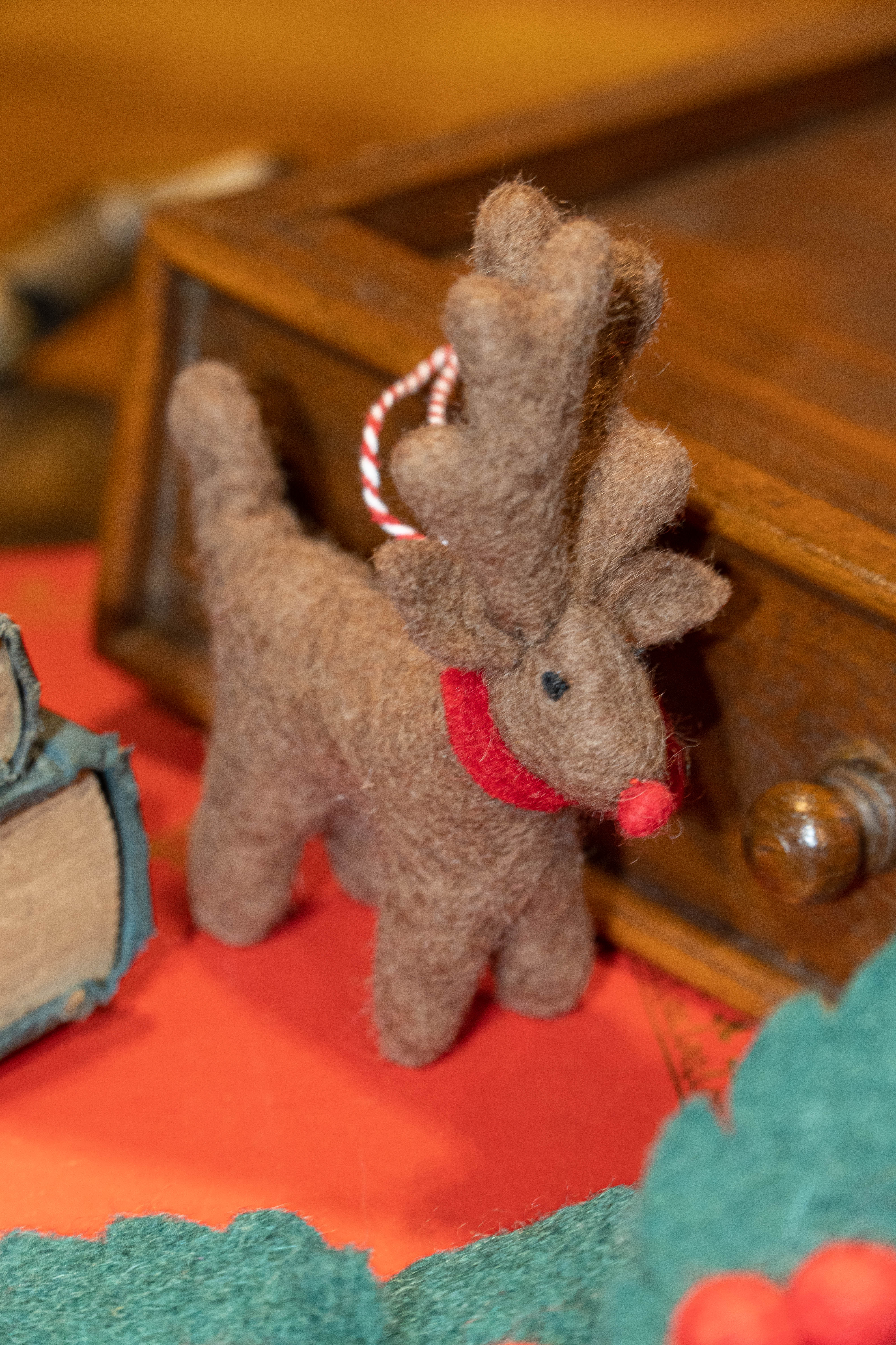 Felt Brown Reindeer Charm
