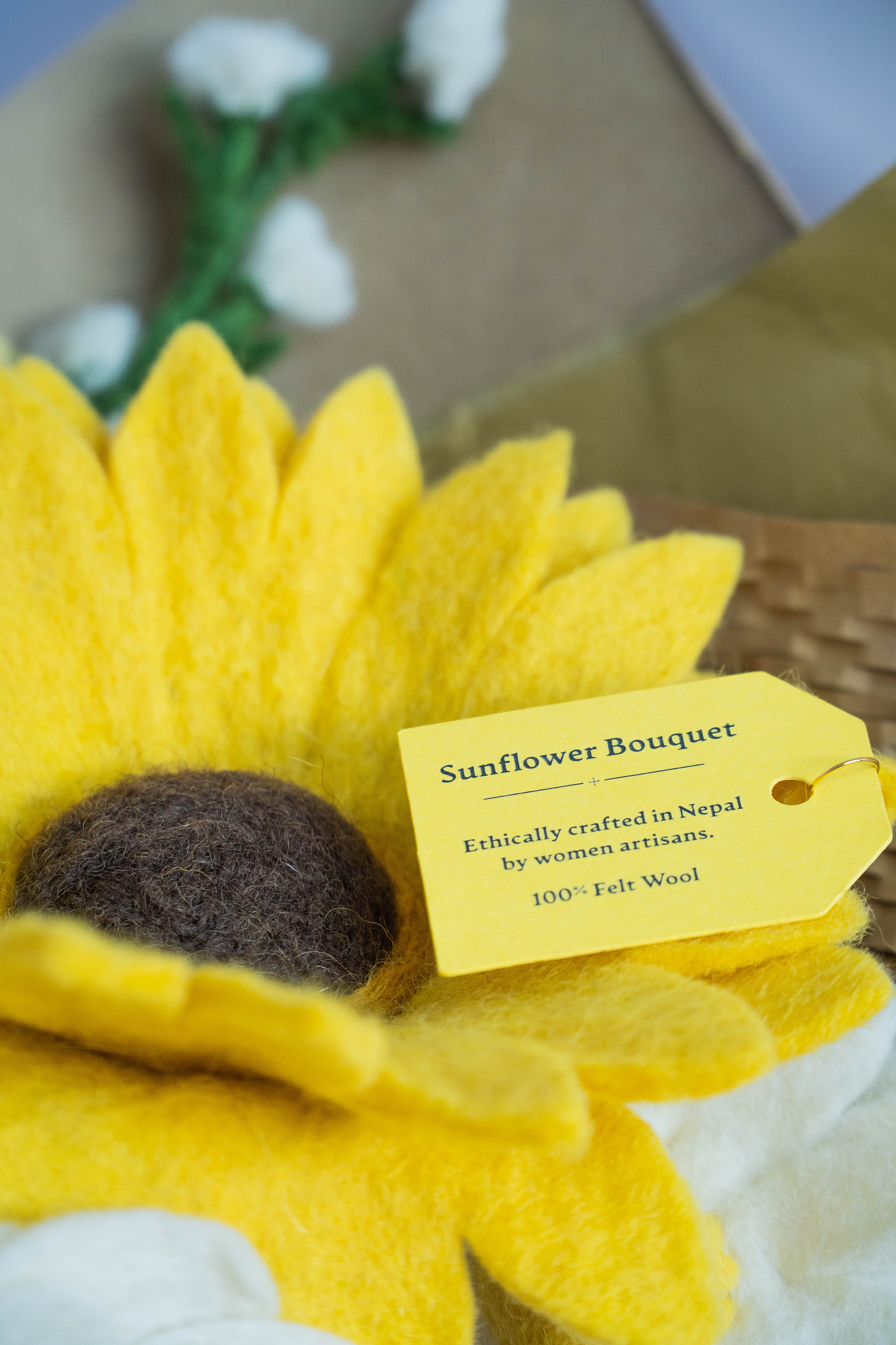Mother's Day Sunflower Bouquet (100% Wool)