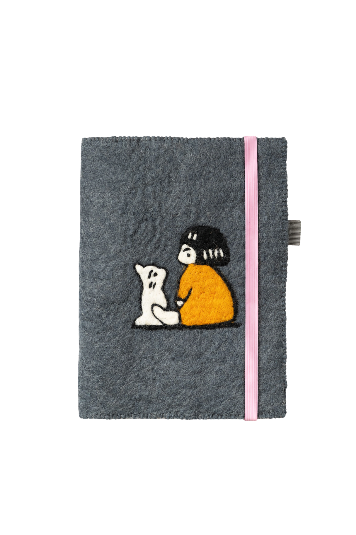 Girl with Cat - A5 Wool Journal